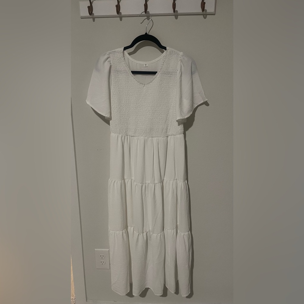 Lined White Dress